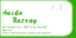 aniko matray business card